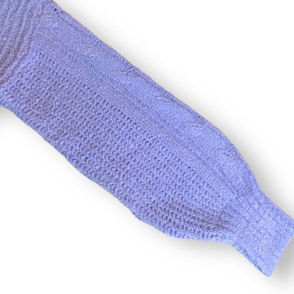 🎈SO Baby Blue Soft Cropped Sweater Size XS Oversized - Picture 5 of 8